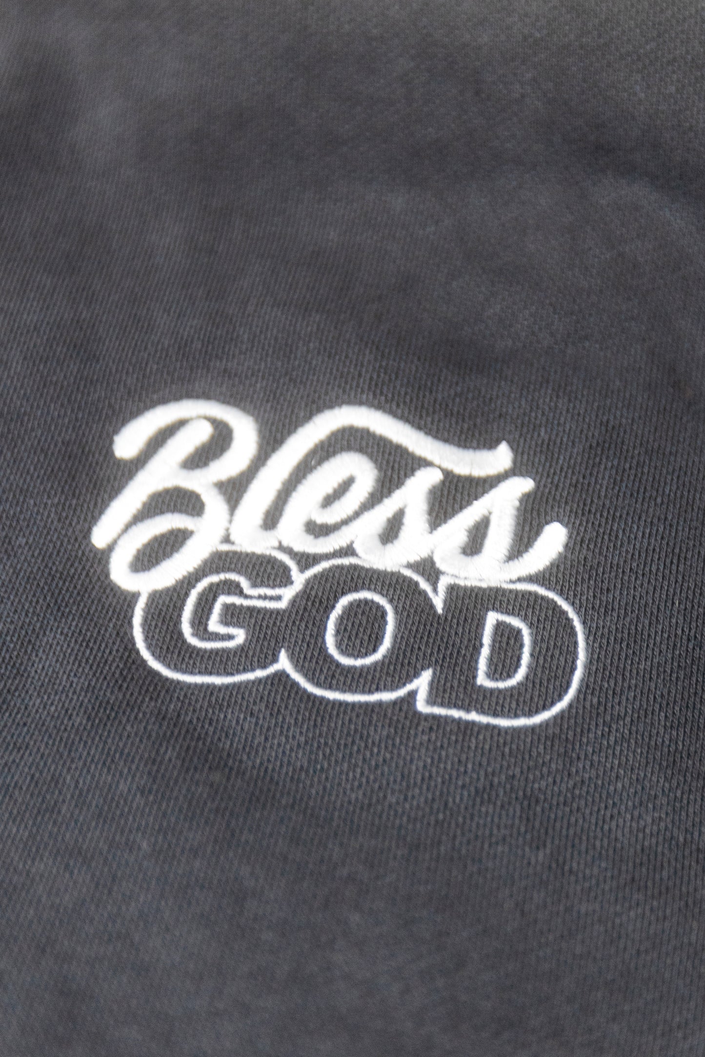 French Terry Bless God Embroidered HeavyWeight Hoodie