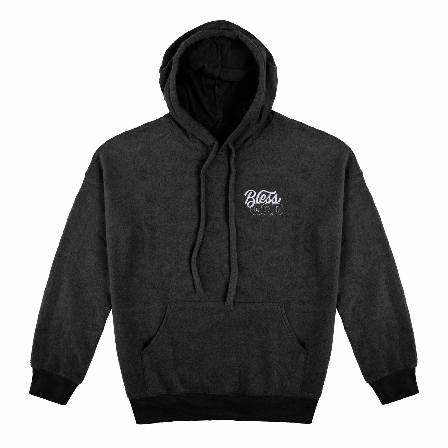 Bless God Heather Black Hoodie