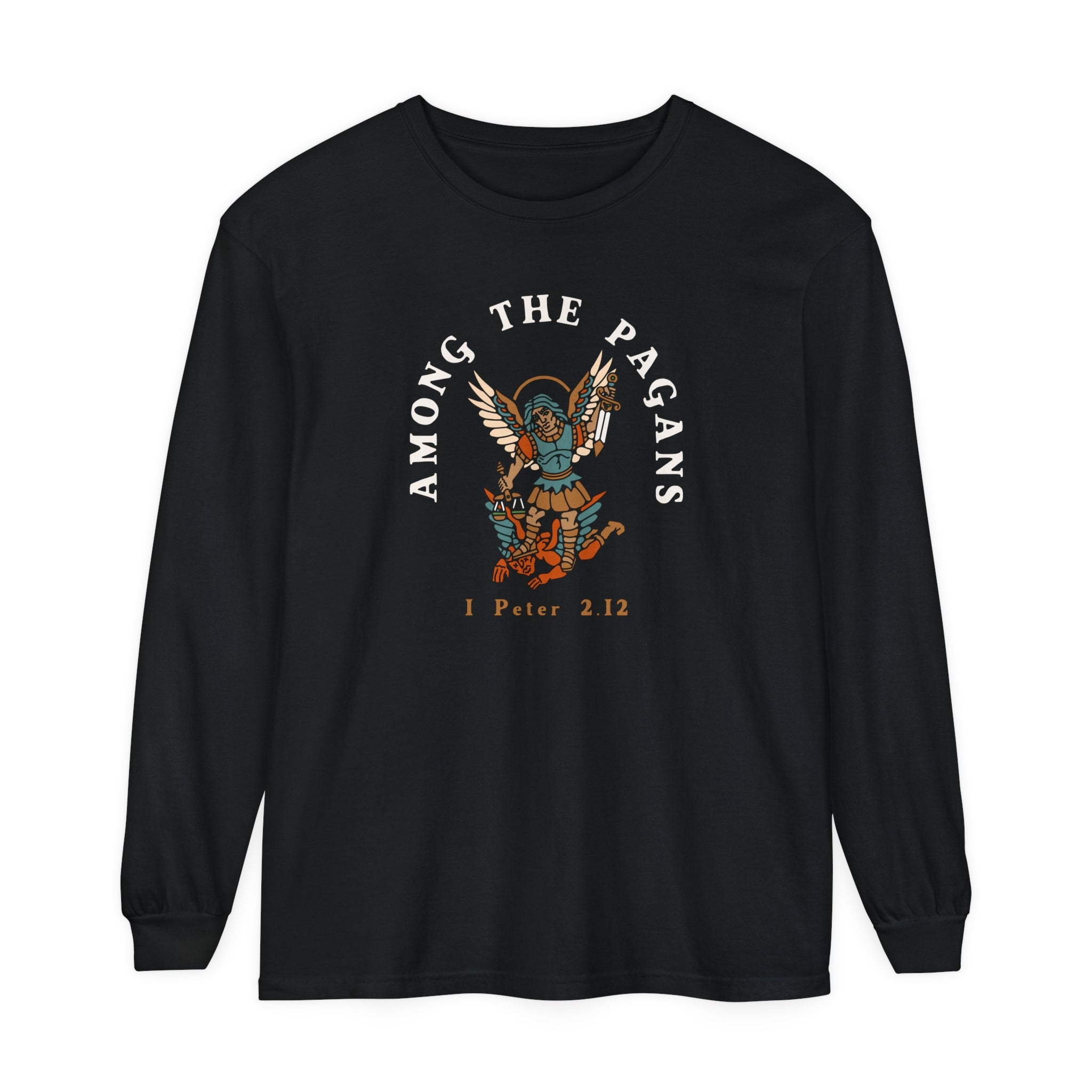 Saint Michael Long Sleeve Comfort Color Tee