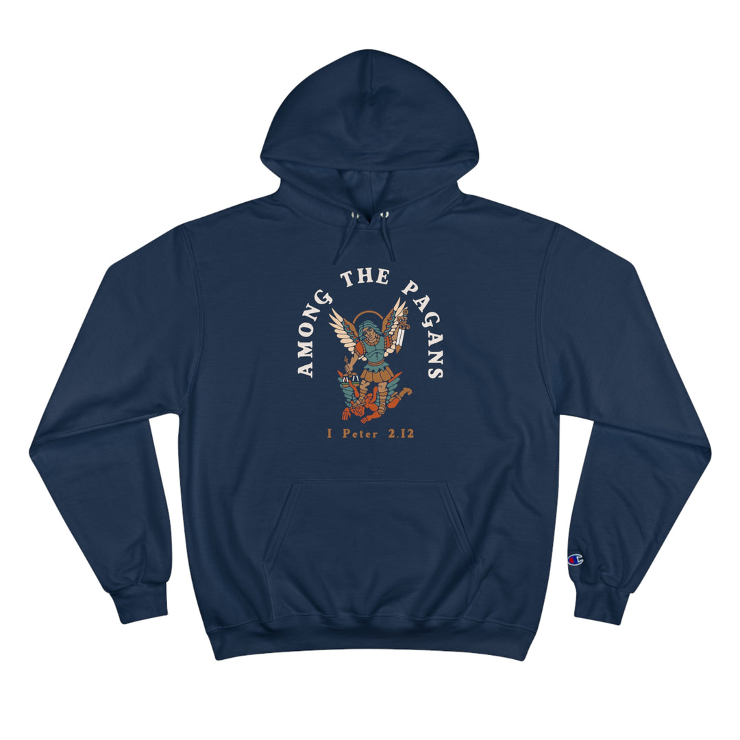 Saint Michael Slaying the Devil Champion Hoodie