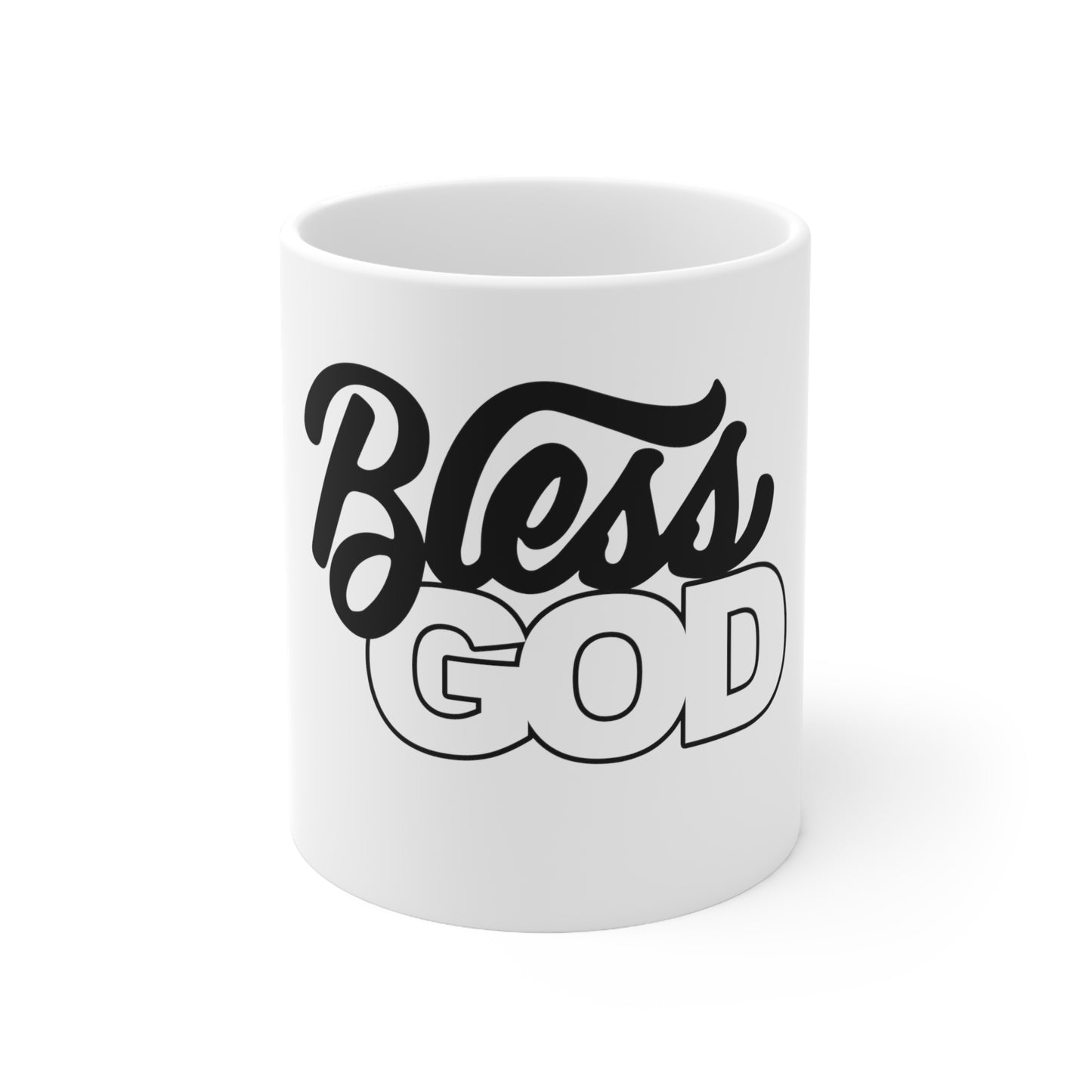 Bless God Ceramic Mug 11oz